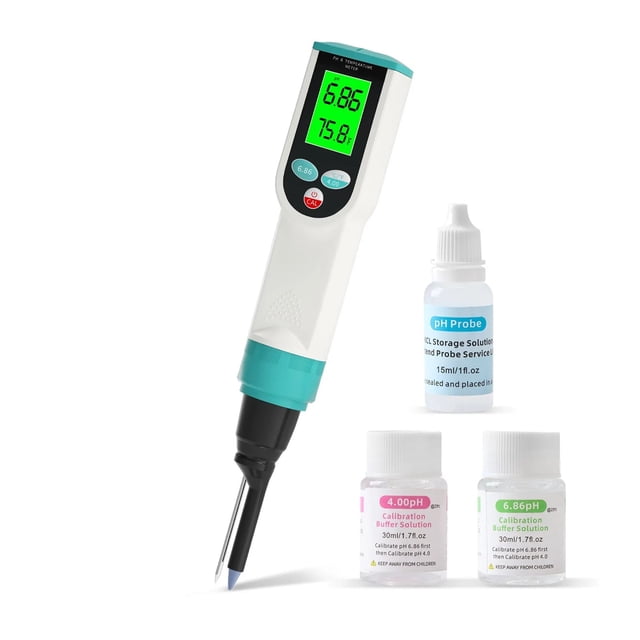Food PH Mete 0.00~14.00 Professional Smart PH Monitor Tester Digital Cheese Meat Dough Acidity For Bread Canning Water ,Upgraded Testing Structure