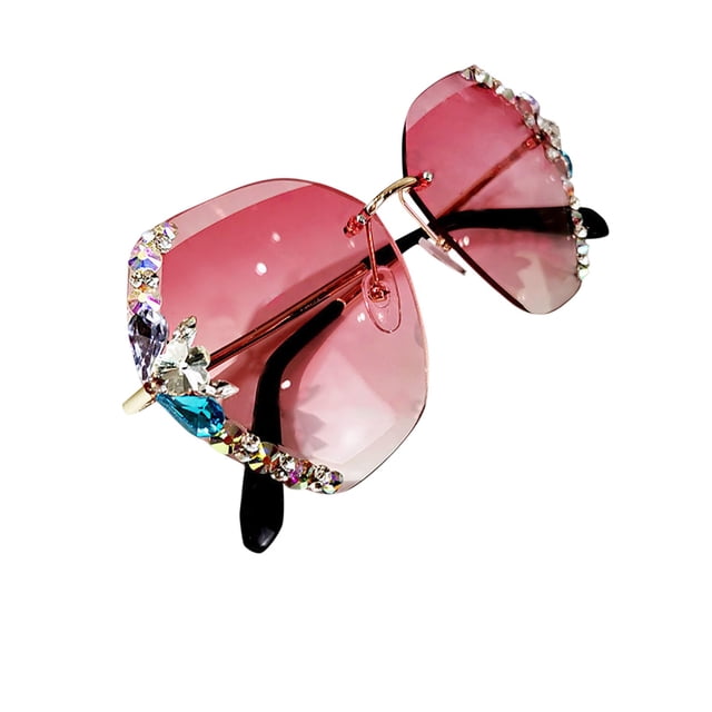TIELUTT Lunettes de Soleil Mode pour Femmes Lunettes de Protection Solaire avec Strass 1 Pce Lunettes Enfants Peewee Équipement de Moto de Randonnée Lunettes Hommes sur Lunettes pour Hommes