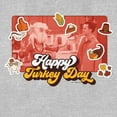 thumbnail image 2 of Women's Friends Happy Turkey Day Scene Graphic T-Shirt, 2 of 4