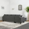thumbnail image 5 of Cosmic Homes Bexen 2-Piece Reversible Sectional Sofa, Fabric Upholstery, Grey Couch with Cup Holder, 5 of 5