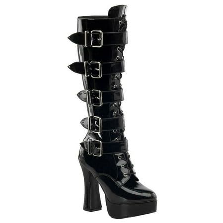 Summitfashions Womens Chunky Heel Boots 5 Inch Heels Gothic Platform Boots Black Patent Buckle Walmart Com Summitfashions Womens Chunky Heel Boots 5 Inch Heels Gothic Platform Boots Black Patent Buckle Walmart Com