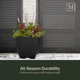 thumbnail image 6 of Mayne Kobi 24" x 24" x 24" Square Black Self-Watering Plstic Planter, 6 of 14