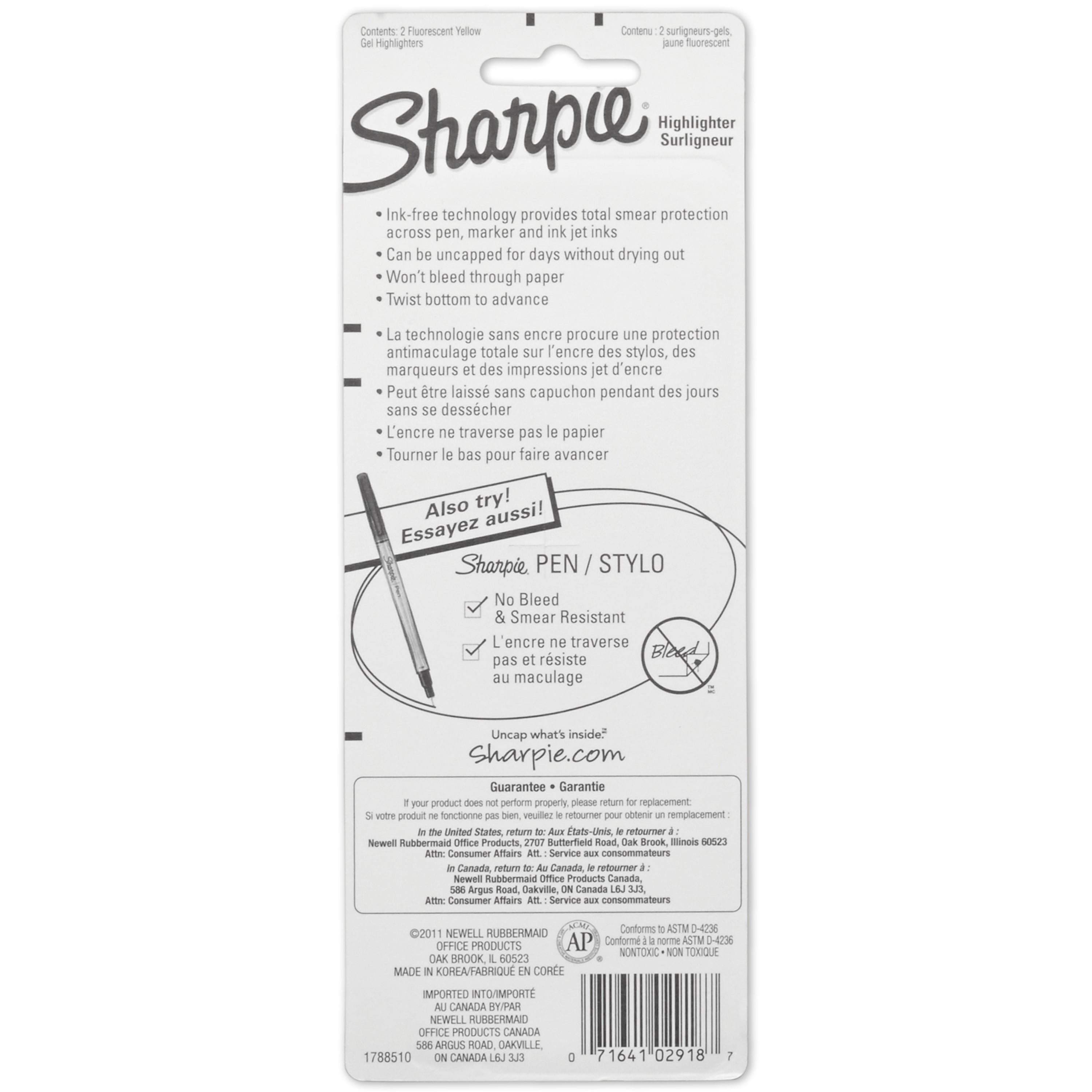 Sharpie 1780478 GEL Highlighter, Fluorescent Yellow, Pack of 3 – Partidul  Renaștere