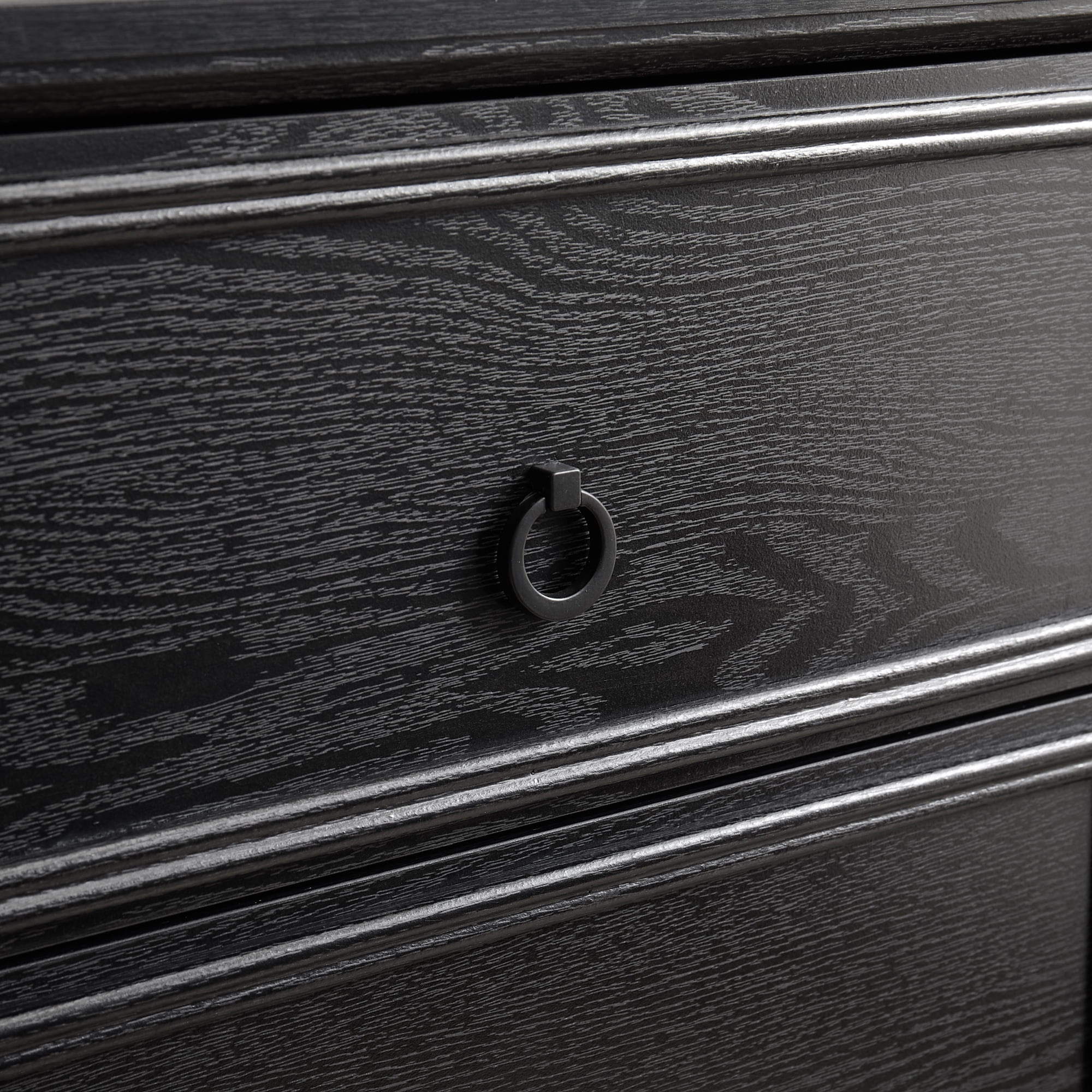 Leumius Modern Farmhouse 6 Drawer Dresser,Wooden Chest of Drawers with 6 Storage Drawers for Bedroom,Black