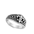 thumbnail image 4 of Fleur De Lis Spotted Ring .925 Sterling Silver Bubble Band Jewelry Female Male Unisex Size 5, 4 of 4