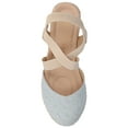 thumbnail image 4 of Journee Womens Ashlee Platform Espadrille Wedge Sandals, Widths Available, 4 of 9