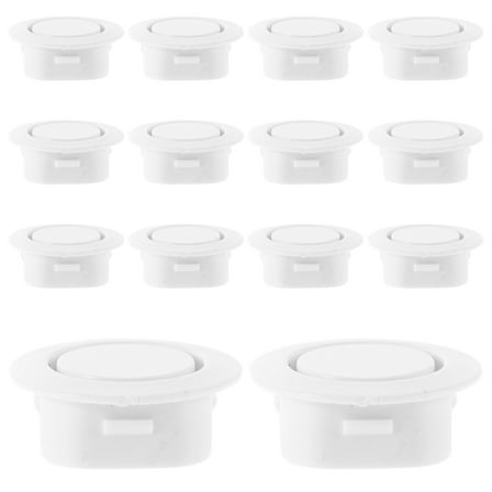Amosfun 20Pcs Car Bumper Hole Caps White Rubber Plugs Easy Install Auto Accessories