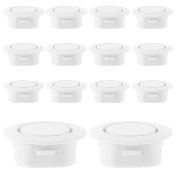 Amosfun 20Pcs Car Bumper Hole Caps White Rubber Plugs Easy Install Auto Accessories