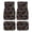 Black with Metallic Paw Prints, variant on Pzuqiu Skull and Lightning Print Car Cloth Floor Mats Full Set Car Floor Mats Protect Your Vehicle's Interior Car Accessories All Weather Fit for SUV Van