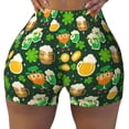thumbnail image 2 of Balery St Patrick's Day10 Printed Workout Shorts for Women Seamless Scrunch Short Gym Yoga Running Sport Active Exercise Fitness Shorts-Large, 2 of 8