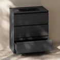 thumbnail image 6 of Liberte 30" Freestanding Bathroom Vanity in Black Oak with Black 3-Hole Widespread Sink Top, 6 of 6