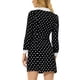 thumbnail image 3 of INSPIRE CHIC Women's Contrast Cuff Polka Dots a Line Long Sleeve Dress Black M, 3 of 5
