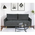 XylehR 60" W Modern Velvet Loveseat Sofa Couch with Storage, Small Love