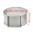 thumbnail image 3 of Dianli Adjustable Stainless Steel Cake Ring Slicer 6 to 8 Inch Multi Size Baking Mold Layered Cake Frame with Locking Handles for Tiramisu Pudding Jelly Mousse Round Baking Supplies, 3 of 9