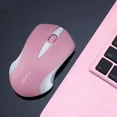 thumbnail image 2 of 1600dpi Pink Computer Mouse Wireless Mouse Cordless Girl Cute Mouse Optical Mices Fashion Mice for Laptop, 2 of 9