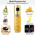 thumbnail image 3 of Dispensador de rociador de aceite dorado para cocinar, botella de rociador de aceite de oliva de vidrio de grado alimenticio, botella de rociador de vinagre transparente para barbacoa, freidora de aire, hornear, asar, asar a la parrilla brillar Electrónica, 3 of 5
