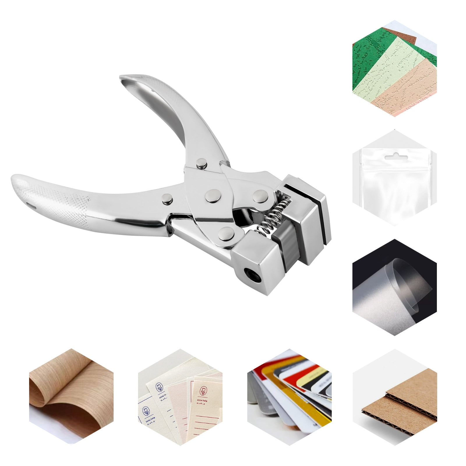 T Slot Shape Hole Punch Steel Handheld Hanger Airplane Hole Punch Butterfly T-Hook Clamp Pliers Cutter ID Punching Plastic Cardboard Badge Label for DIY Handmade Crafts Utensils (T Hole Punch)