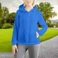 thumbnail image 2 of Breezora Womens Lightweight Oversized Hooded Spring Jacket Thin Layer Outerwear Plus Size M Size Blue, 2 of 5