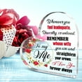 thumbnail image 3 of Zomyto Valentines Day Gifts for Wife,Gift for Wife from Husband,Romantic Gifts for Wife,for Wife-to My Wife I Love you Forever Always Acrylic Heart Plaque Sign, 3 of 7
