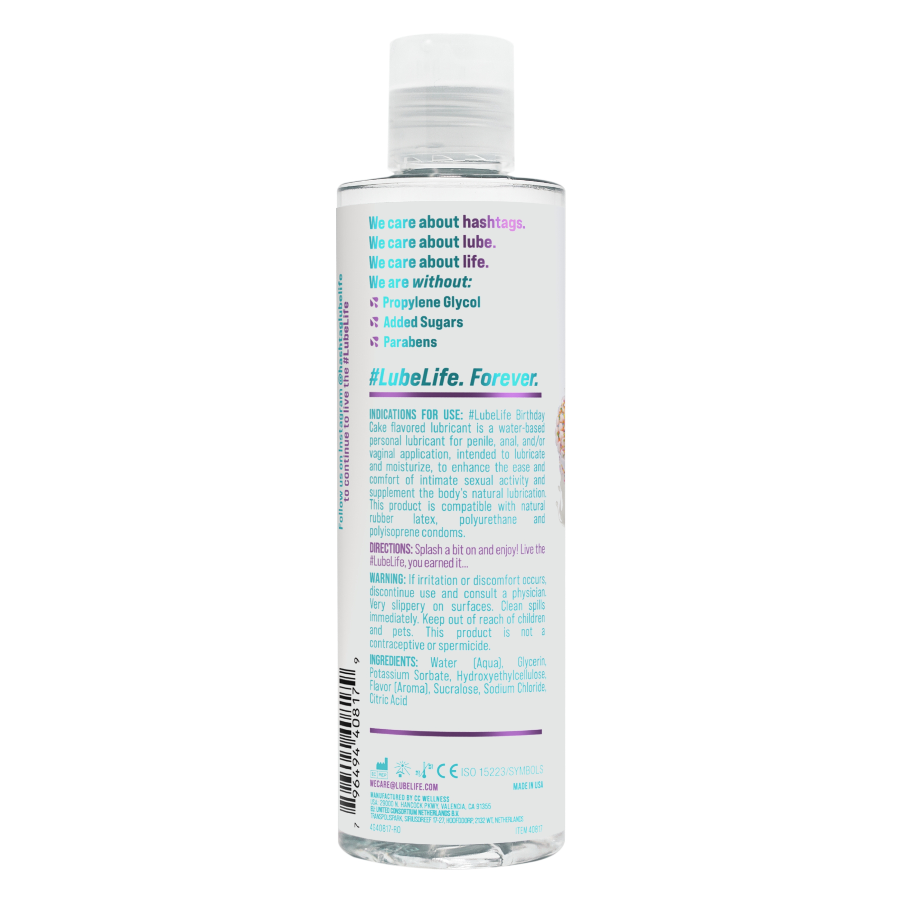 Lube Life Water-Based Birthday Cake Flavored Lubricant, 8 fl oz - image 2 of 5