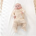 thumbnail image 3 of The Peanutshell Serene Safari Baby Bodysuit Sleeper Set for 0-3 Months, 3-Pack, 3 of 6