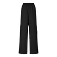 thumbnail image 5 of MSJUHEG Parachute Pants for Women Multiple Pockets High Waisted Cargo Jogger Baggy Hiking Pants Joggers Streetwear Parachute Pants Cargo Trousers Elastic Waist Track Pants Women's A2 Black L, 5 of 9