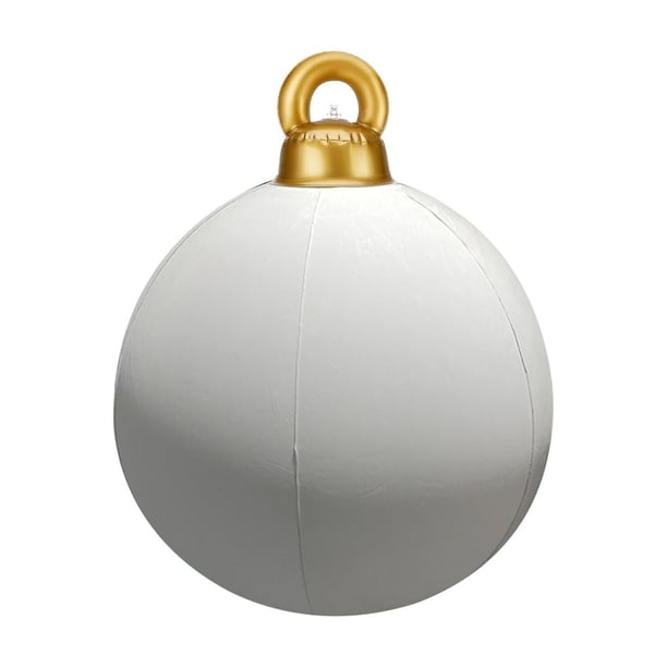 24 Inch Inflatable Velvet Christmas Balls Inflatable Flocked Christmas Large Holiday Inflatables Outdoor Decorations Christmas Blow Up Yard Decor