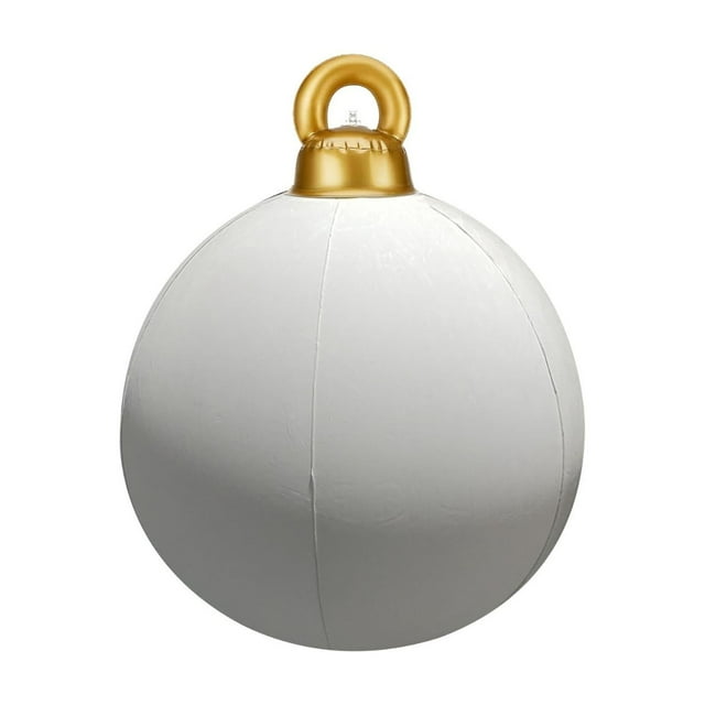 15.7 Inch Inflatable Velvet Christmas Balls Inflatable Flocked Christmas Large Holiday Inflatables Outdoor Decorations Christmas Blow Up Yard Decor