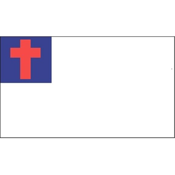 Annin Flagmakers 91800 5 ft. X 8 ft. Nyl-Glo Christian Flag