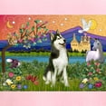 thumbnail image 3 of CafePress - Siberian Husky Fantasyland - Women's Nightshirt, 3 of 4