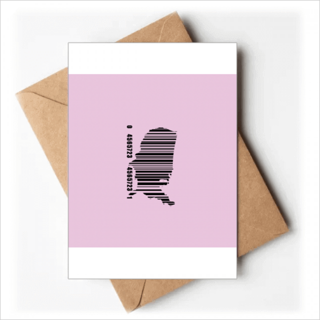 US Map Outline Bar Code Art Deco Fashion Greeting Cards You are Invited Invitations
