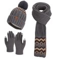 thumbnail image 4 of Women Fall Fashion Winter Knitted Scarf for Fashionable Thermal Ear Cold Weather,Color:Grey, 4 of 4