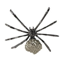 JoyMoreHome Halloween Crystal Spider Statue, Festive Vibe Decoration, for Bedroom, Office, Tabletop, Holiday Party