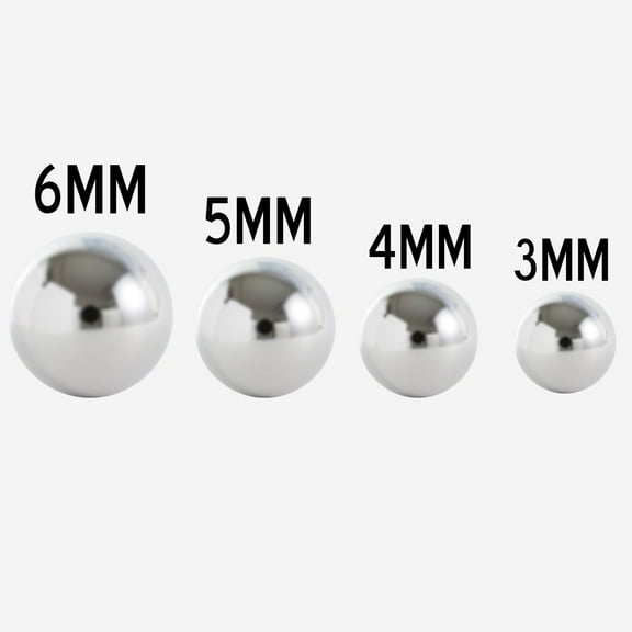 Captive Bead Ring Replacement Beads Ball 10 Pack 316L Surgical Steel - 4 Sizes