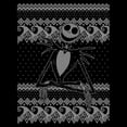 thumbnail image 2 of Men's The Nightmare Before Christmas Jack Skellington Distressed Christmas Sweater Sweatshirt Black Medium, 2 of 4