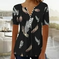 thumbnail image 2 of Endives Summer Shirts Short Sleeve Tops For Women 2025 Trendy Boho Floral Print Tunic V Neck Tshirt Casual Loose Blouse Womens Short Sleeve Tops, 2 of 5