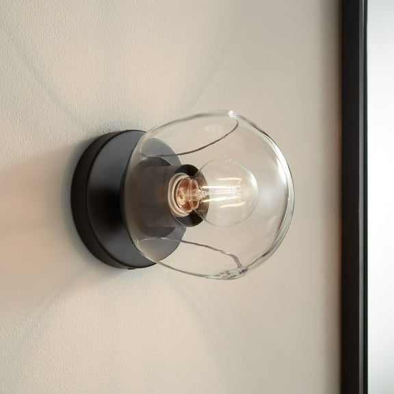 Possini Euro Design Possini Euro Michaelis 6 1/4" High Black Wall Sconce