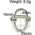 thumbnail image 3 of Stainless Steel Oval Shaped Open Karma Style Promise Anniversary Statement Wrap Ring, 3 of 3