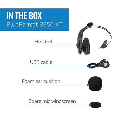 BlueParrott - B350-XT Wireless On-Ear Headset - Black