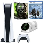 Sony PlayStation 5 Core COD: Modern Warfare II Console with GOW: Ragnarok and Dual Charging Dock