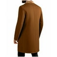 thumbnail image 3 of LpwkSSA Men's Windbreaker Double Breasted Trench Coat Notched Lapel Long Peacoat Classic Casual Winter Overcoat British Style Heavyweight Mid Long Wool Pea Coat Brown M, 3 of 6