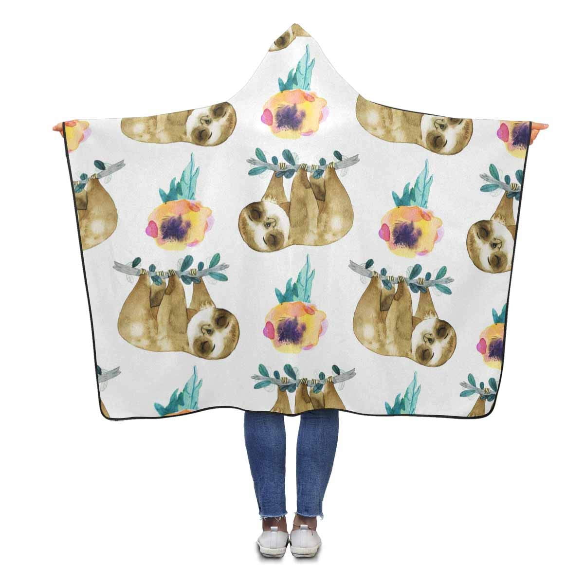 Flannel Fleece Blanket Sloth Printed Throw Blanket soft ...