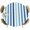 White Navy Blue, variant on Elastic Fitted Round Tablecloth, Yellow Stripe Waterproof Stretch Table Cover for 55"-60" Tables, Geometric Grey White Vertical Striped Washable Outdoor Tablecloths for Patio, Picnic, Camping
