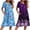 Blue Floral/Purple Black Floral, variant on 2 Pack House Dresses for Women with Pockets Short Sleeve Moo Moos Floral Print Mumu Dresses