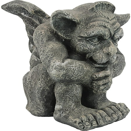 Design Toscano CL0883 Emmett The Gargoyle Gothic Decor Statue  Small 10 Inch  Single Own a classic! A true purebred  Emmett the Gargoyle boasts lineage as one of the original Medieval creatures that pensively perched from European rooftop & Turret. Our historic  muscular fellow is cast in quality designer resin with an aged & weathered Greystone finish for true authenticity. He is available only at Design Toscano! 10 Wx10 dx10½  H. 6 lbs.