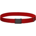 thumbnail image 4 of Falari Canvas Web Belt Adjustable Size Cut to Fit Golf Belt Flip Top Black Buckle - Red, 4 of 7
