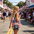 thumbnail image 6 of Qjidjing Independence Day Canvas Bag, Tote Bag, Patriotic American Flag Pattern Canvas, for 4th of July Shopping, Outdoor Activity, Daily Use, 6 of 6