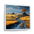 thumbnail image 2 of Designart "Grey And Yellow Countryside Road" Countryside Floater Framed Canvas Art Print, 2 of 5