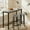 Gray, variant on Cvortll 3-Piece Bar Table and Chairs Set, White Faux Marble High Top Pub Table with 2 PU Leather Stools, Tall Bar Table for Kitchen & Dining, Breakfast Bar Table for Small Spaces