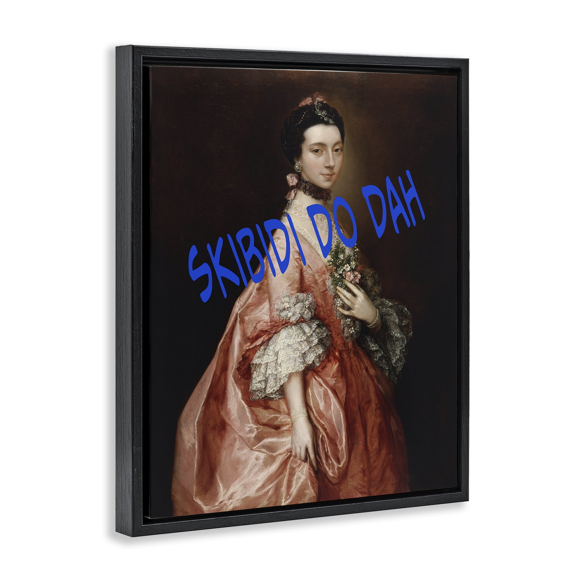 Stupell Industries Iconic Skibidi Do Dah Black Framed Floater Canvas Wall Art, design by Grotto Studios